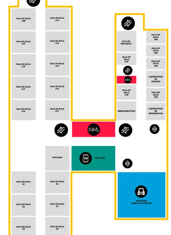 Planta do Bloco Amarelo — 1º andar